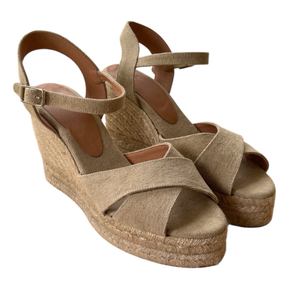 CASTANER Sand Blaudell 80 Wedge Espadrilles